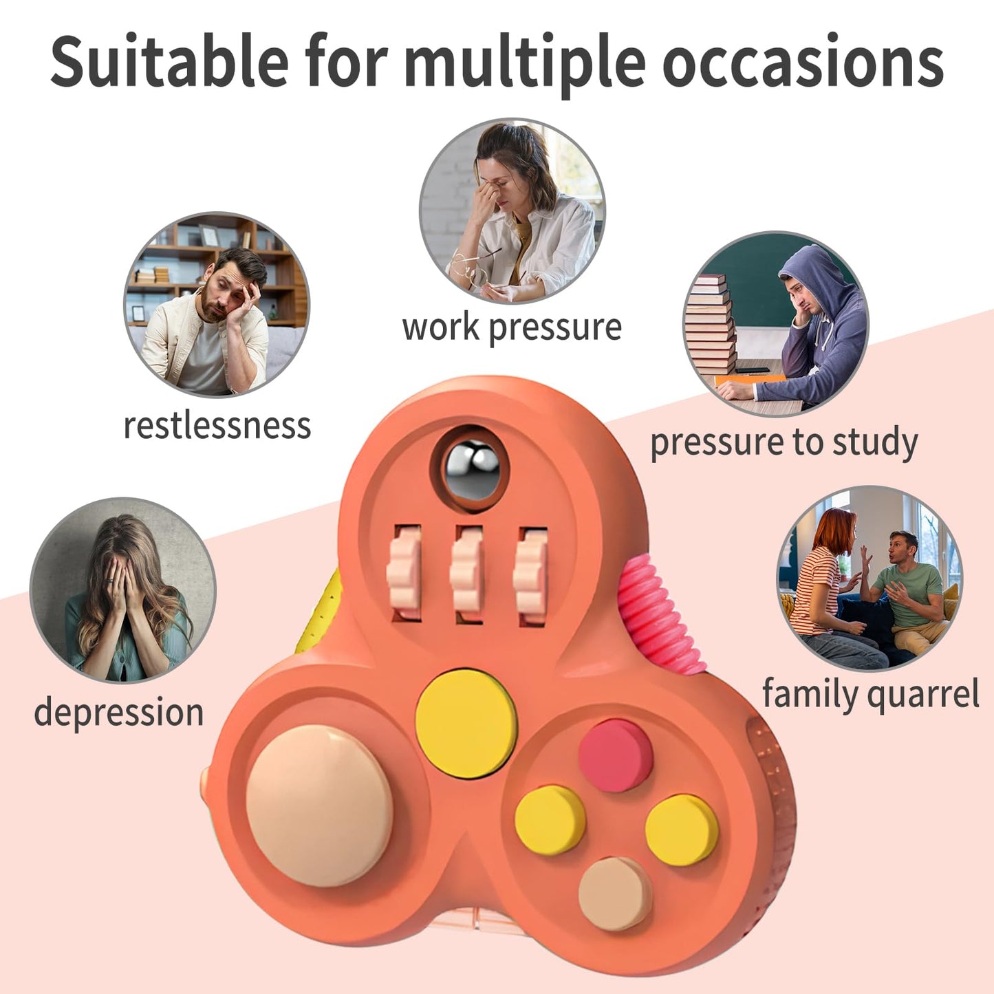 Yrissmiss Fidget Pad for Adults – Quiet Stress Relief Toy, ADHD & Autism-Friendly