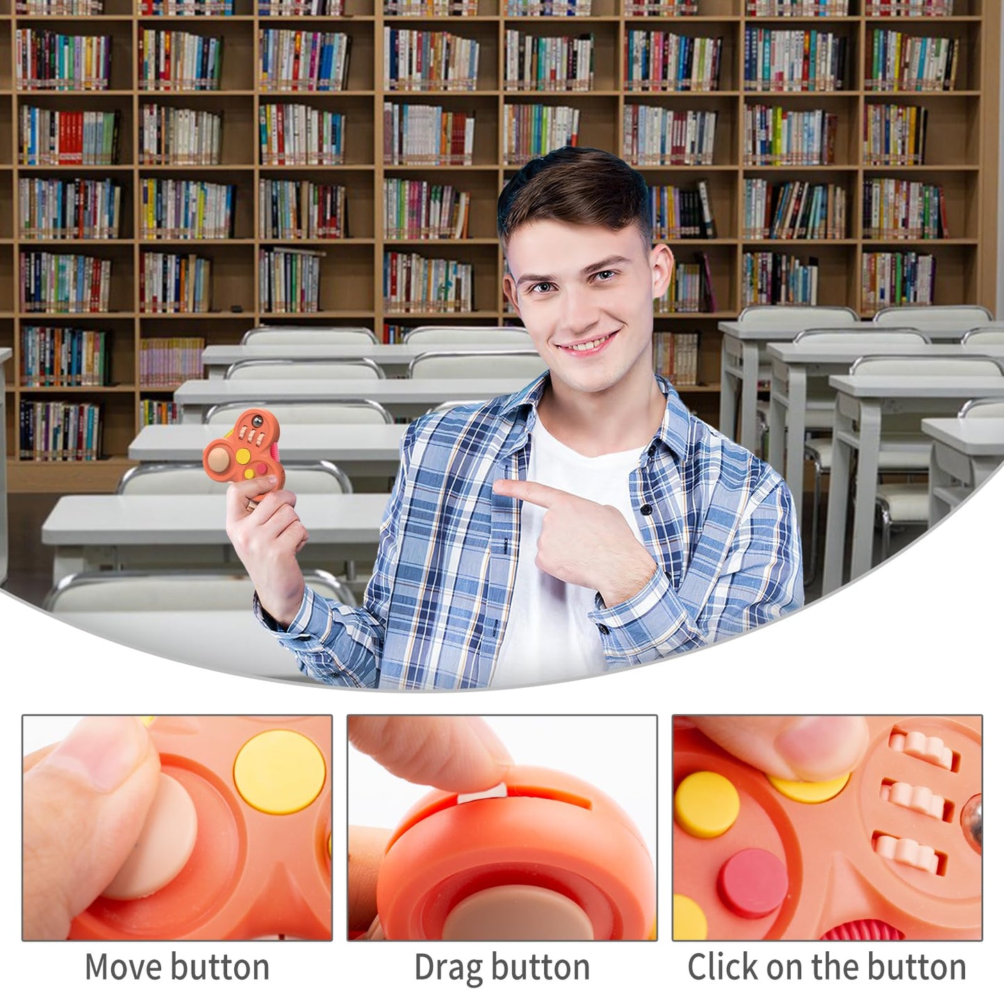 Yrissmiss Fidget Pad for Adults – Quiet Stress Relief Toy, ADHD & Autism-Friendly