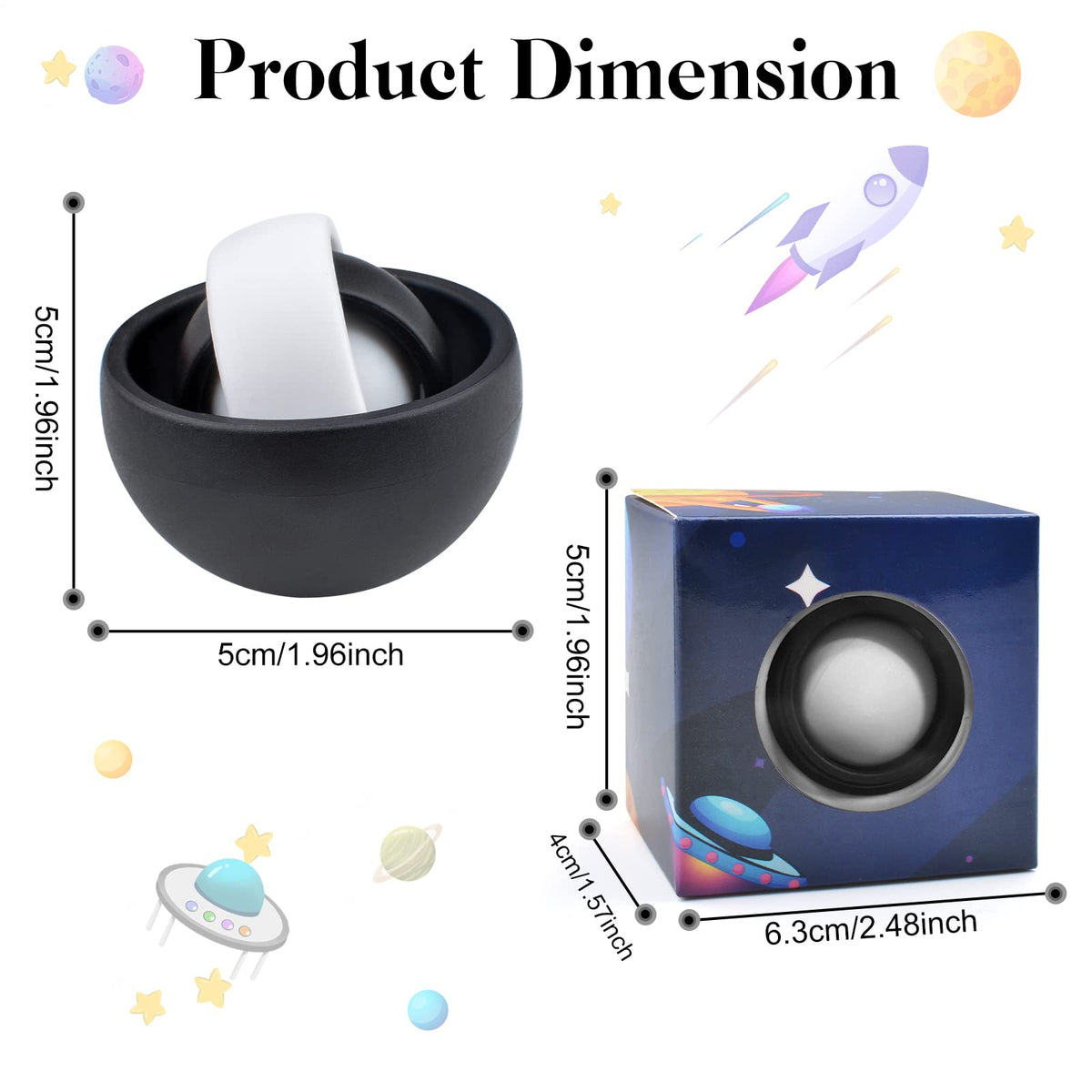 Yrissmiss Fidget Toy for Adults & Kids — Stress Relief, Quiet Finger Spinner