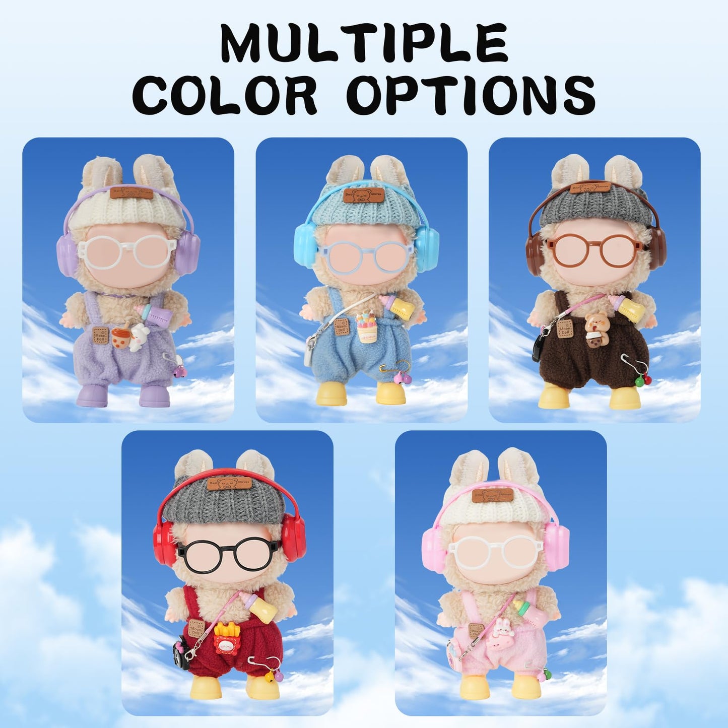 Yrlisfon 8-Piece Doll Clothes Set for 17 cm Dolls – Red Outfit Accessories