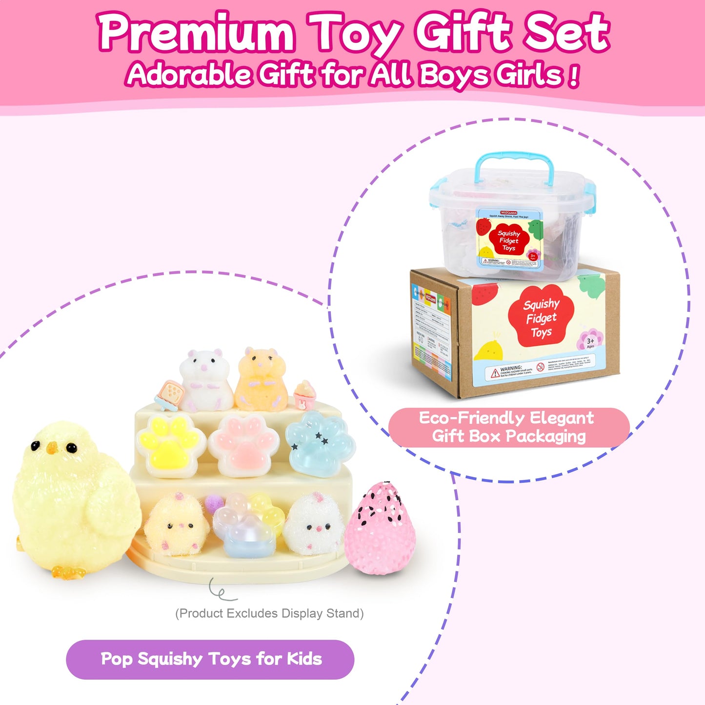 YRSDQueenA 10 Pack Taba Squishies – Toy Box, Stickers & Kawaii Fidget Toys for Kids