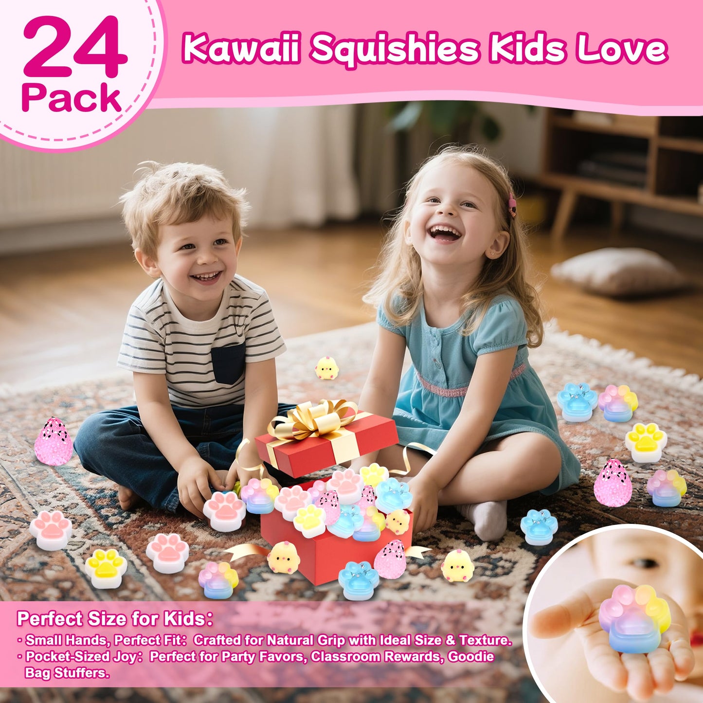 YRSDQueenA Taba Squishy Pack – 24 Cute Squishies + 50 Stickers