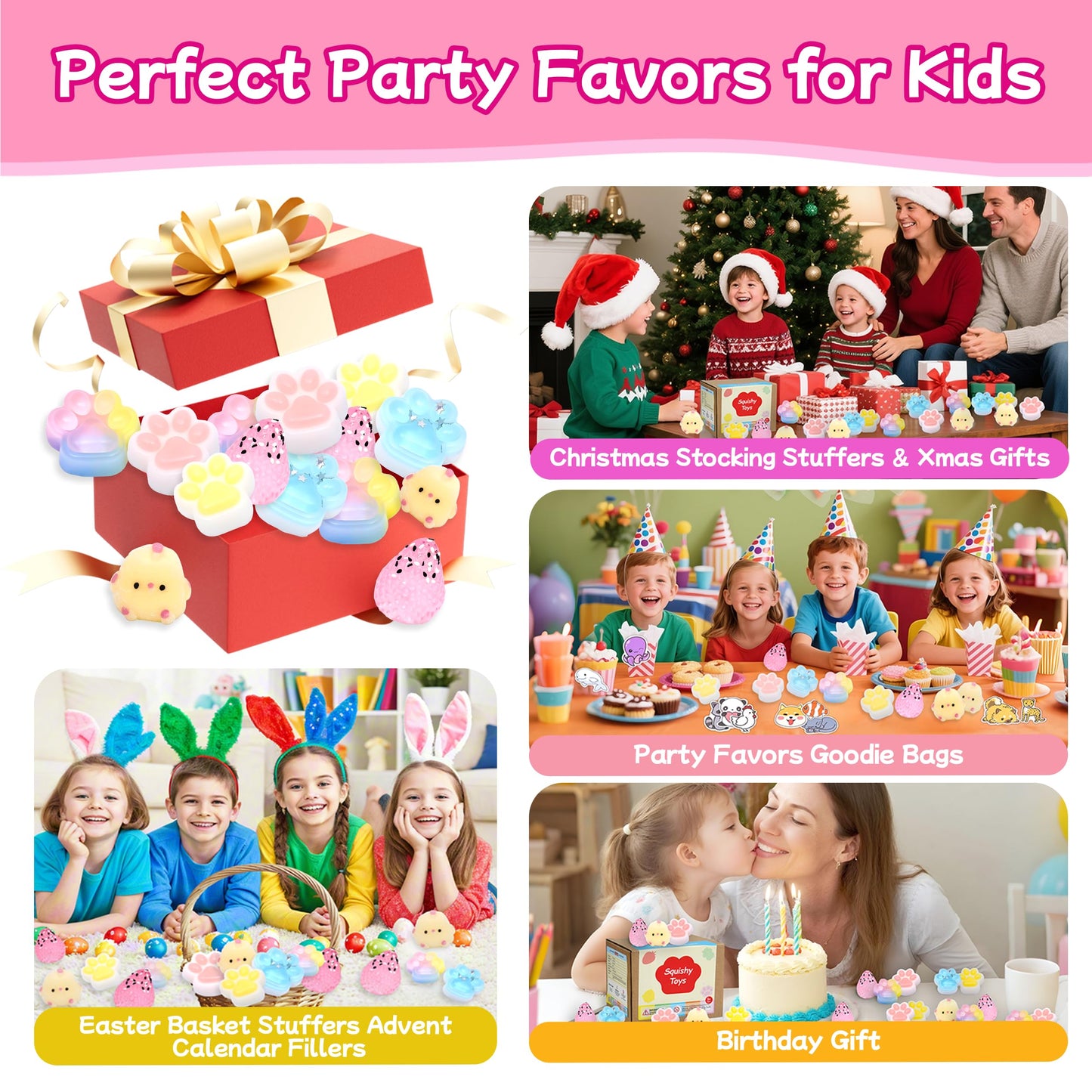 YRSDQueenA Taba Squishy Pack – 24 Cute Squishies + 50 Stickers