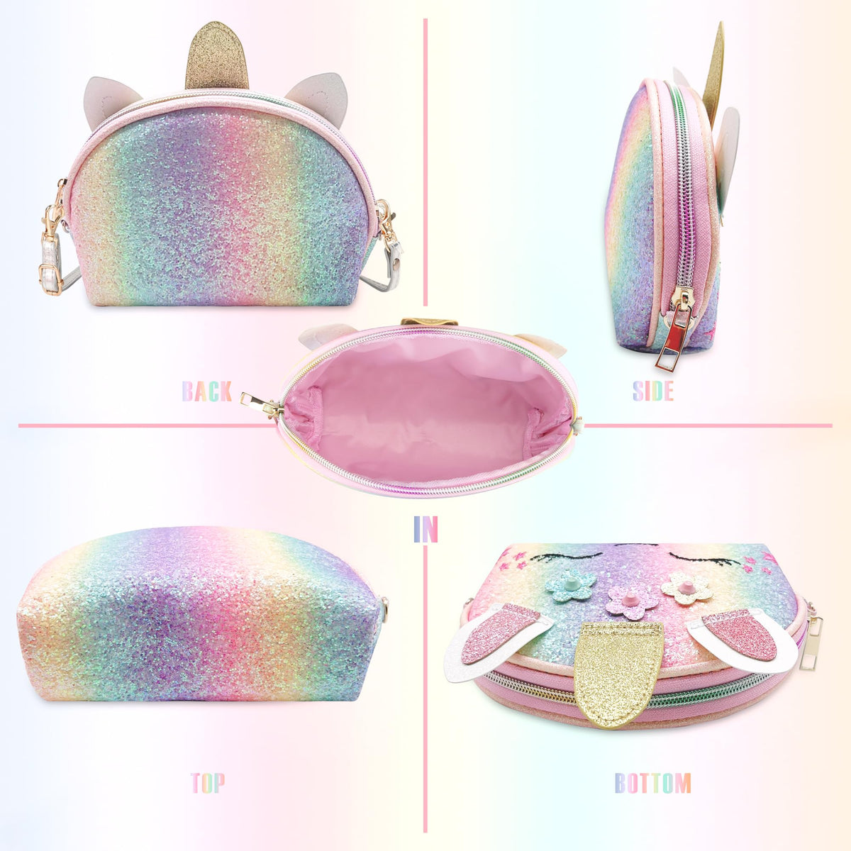YRUBOHA Unicorn Purse for Girls – Dress-Up Jewelry & Makeup Bag Gift