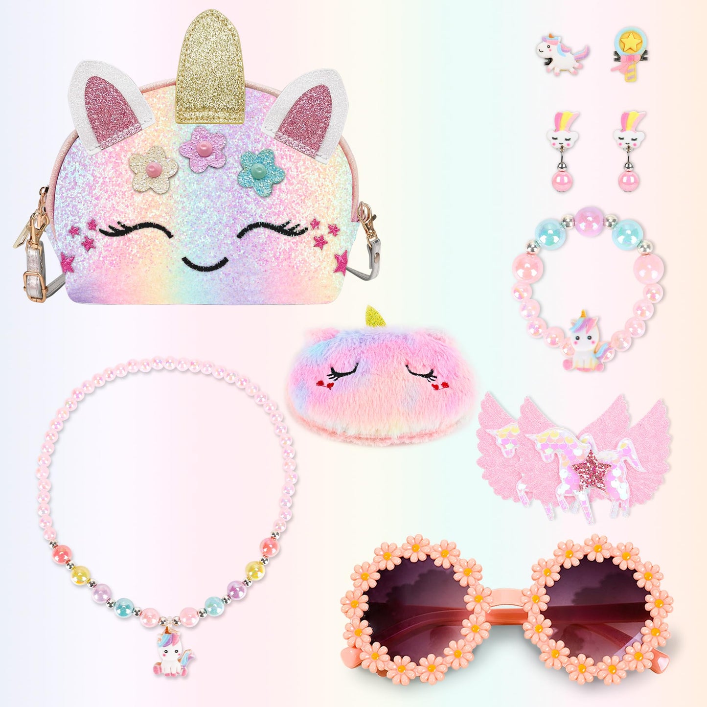 YRUBOHA Unicorn Purse for Girls – Dress-Up Jewelry & Makeup Bag Gift