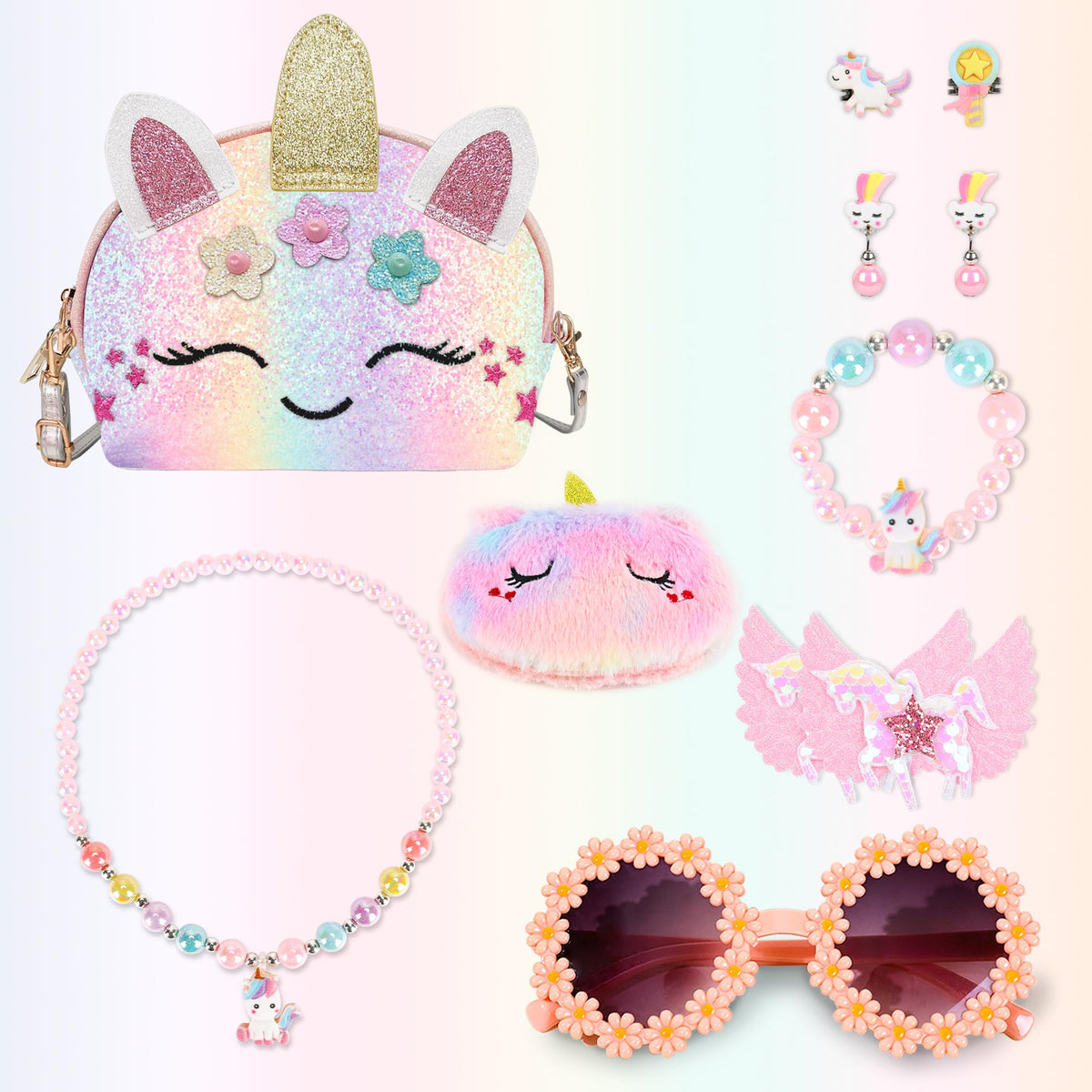 YRUBOHA Unicorn Purse for Girls – Dress-Up Jewelry & Makeup Bag Gift