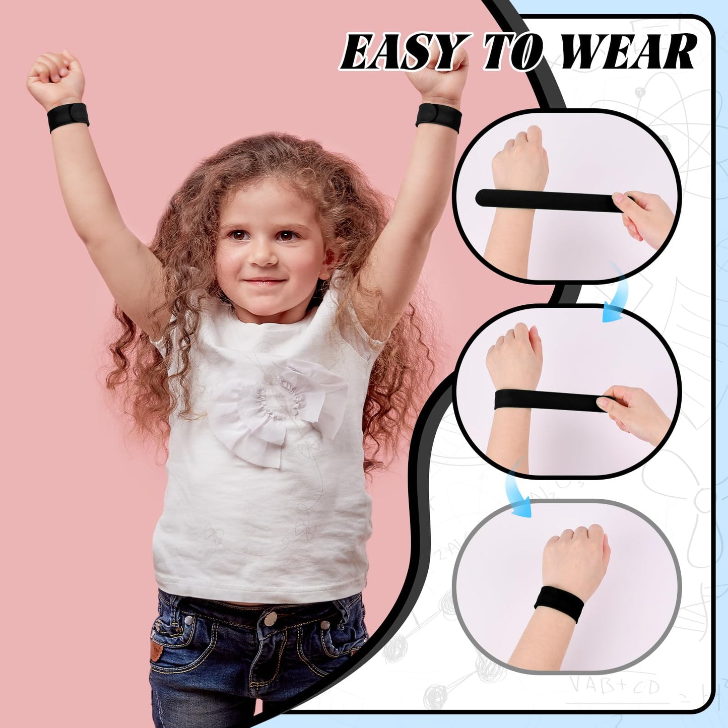 YSBJKWCF 20Pcs Silicone Slap Bracelets for Kids – Bulk DIY Craft & Party Favors (Black)