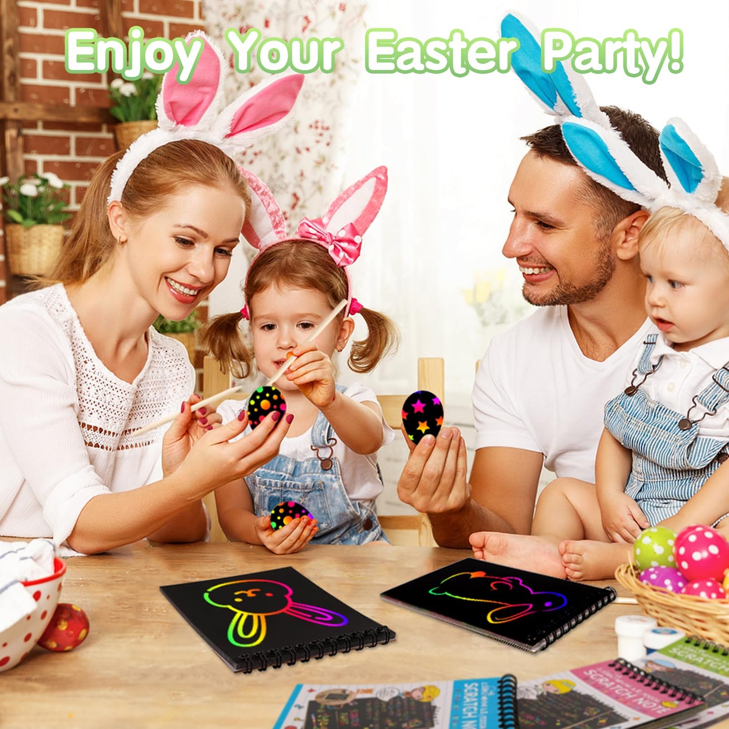 YSCare 24-Pack Scratch Art Notebooks – Rainbow Scratch Paper Set for Parties & Class Prizes