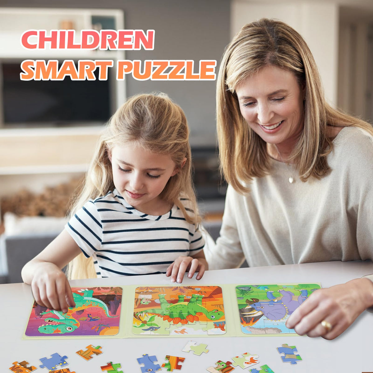 YSCEN Magnetic Puzzles for Kids – Dinosaur Jigsaw Set & Travel Toys (Ages 3-5)