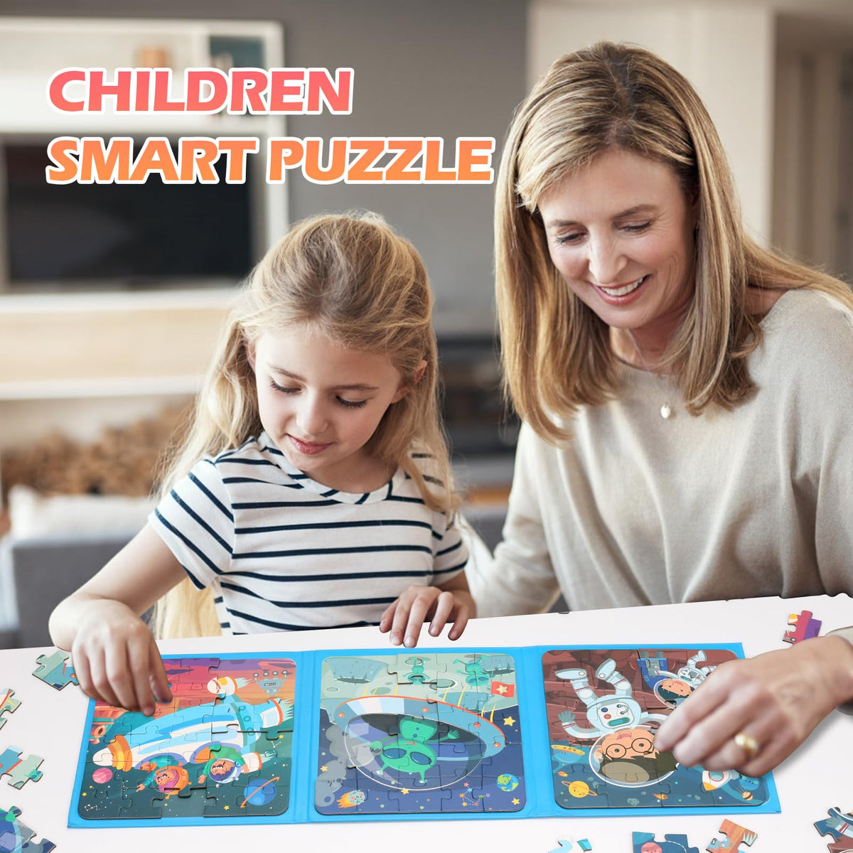 YSCEN Magnetic Puzzles for Kids – Dinosaur Jigsaw Travel Book (Ages 3-5)