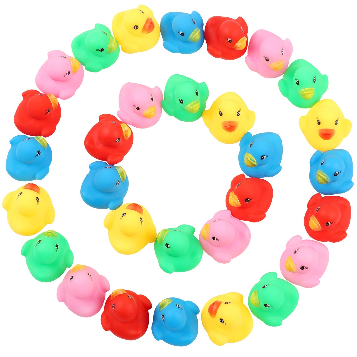 YsesoAi 50 Pcs Rubber Ducks Bath Toy – Multicolor Mini Floating Duck Set for Bath, Party Favors & Gifts