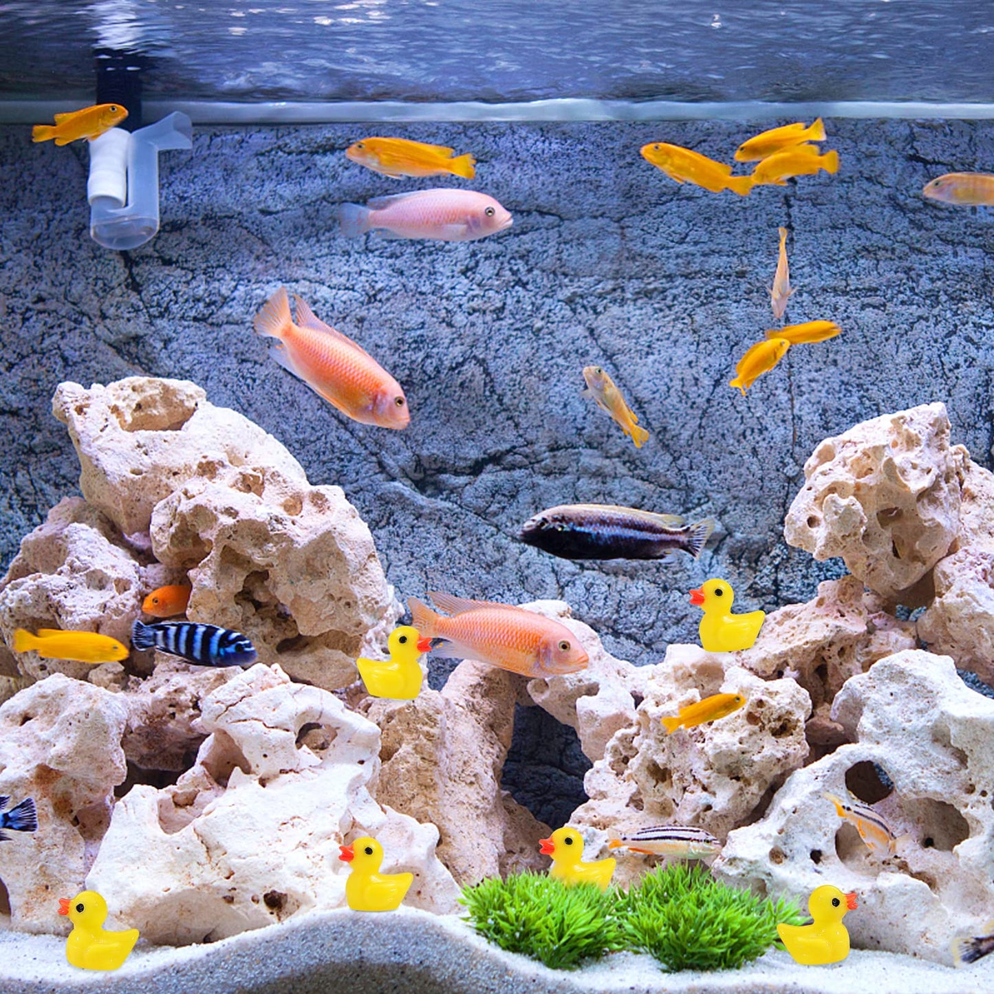 YsesoAi 100Pcs Mini Resin Ducks – Tiny Duck Figurines for Dollhouses, Gardens & DIY Decor