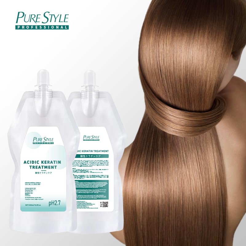 ysnstyle PureStyle 500ml Acid Keratin Treatment – Frizz Control, Deep Repair & DIY Salon-Quality Hair Mask