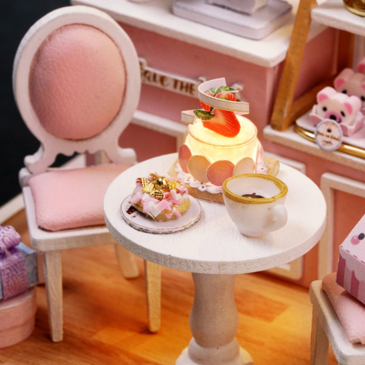 YSWOOD WORLD Sweet Talk DIY Miniature House Kit with LED & Dust Cover