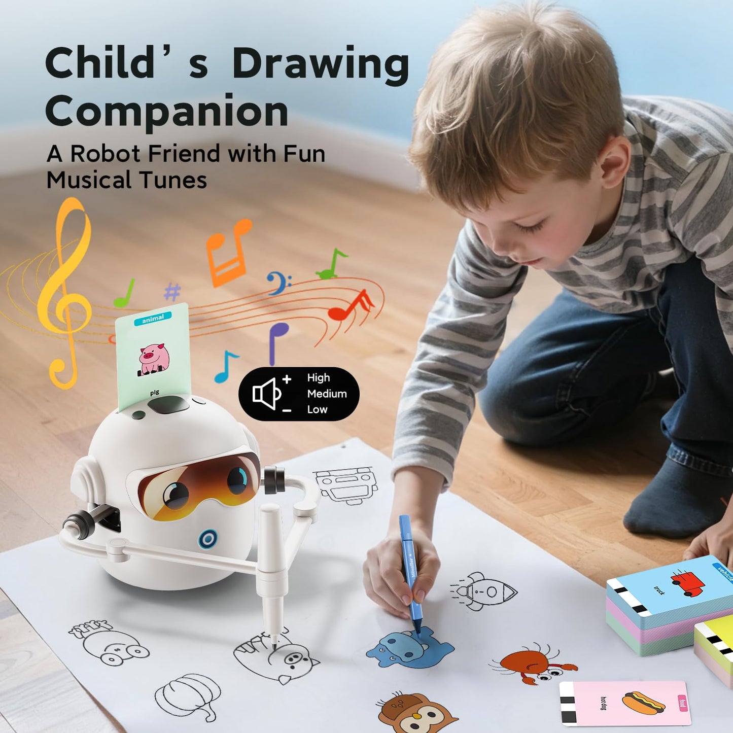Ytcx.Tech Drawing Robot for Kids – Interactive Montessori Art Learning Toy