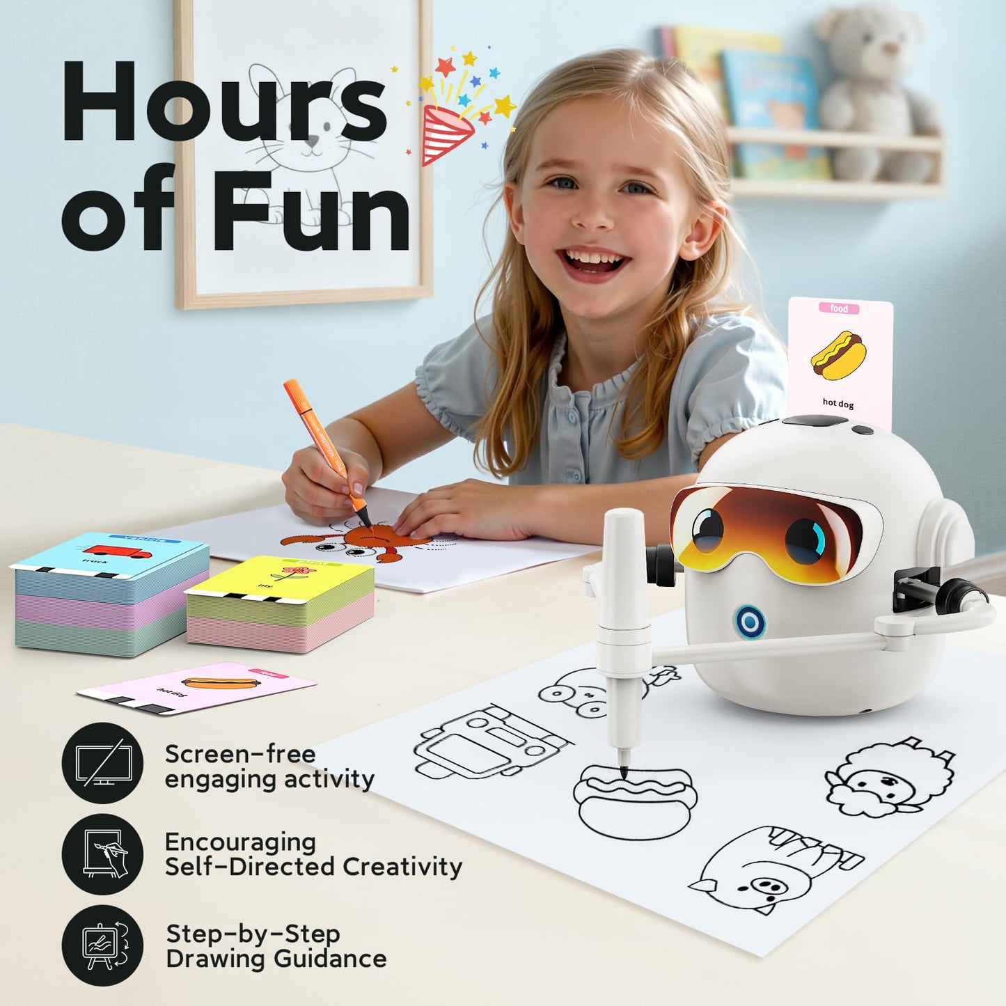 Ytcx.Tech Drawing Robot for Kids – Interactive Montessori Art Learning Toy