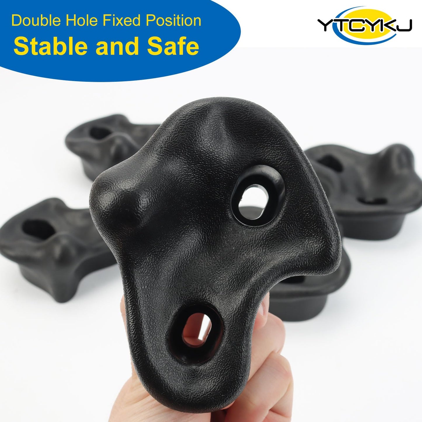 YTCYKJ 10PCS Rock Climbing Holds for Kids and Adults – Extra Large Indoor/Outdoor Wall Kit with Mounting Hardware