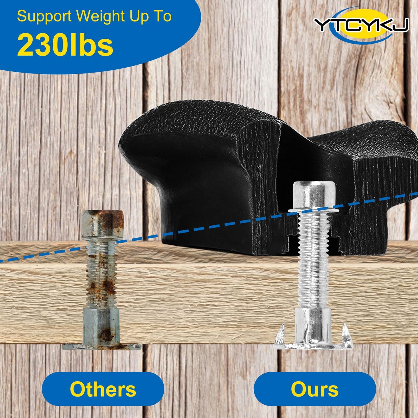 YTCYKJ 10PCS Rock Climbing Holds for Kids and Adults – Extra Large Indoor/Outdoor Wall Kit with Mounting Hardware