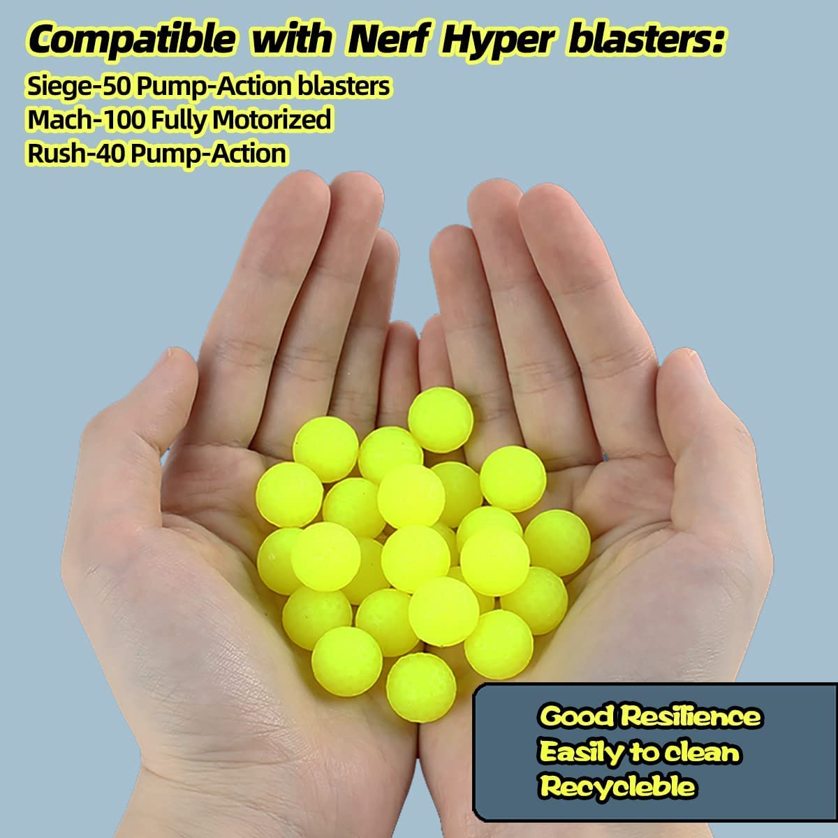 YTSWELE Blaster Gun with Protective Goggles — 110 FPS, 100 Rounds, Nerf Hyper Compatible (Camo)