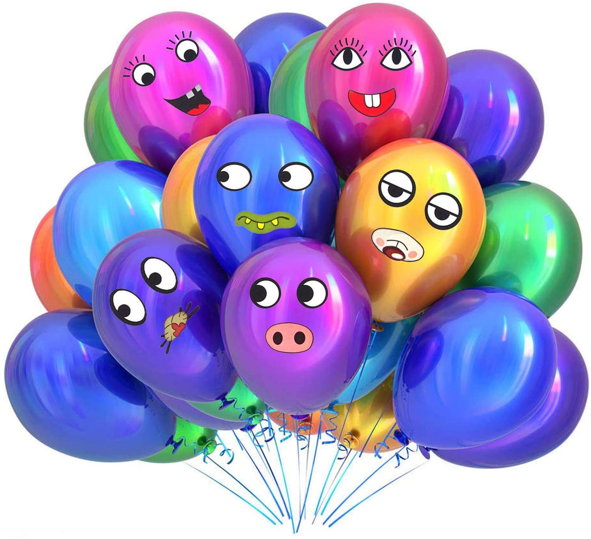 YTYKINOY 3 Rolls 3000pcs Colorful Eye Nose Mouth Stickers – DIY Cartoon Decals
