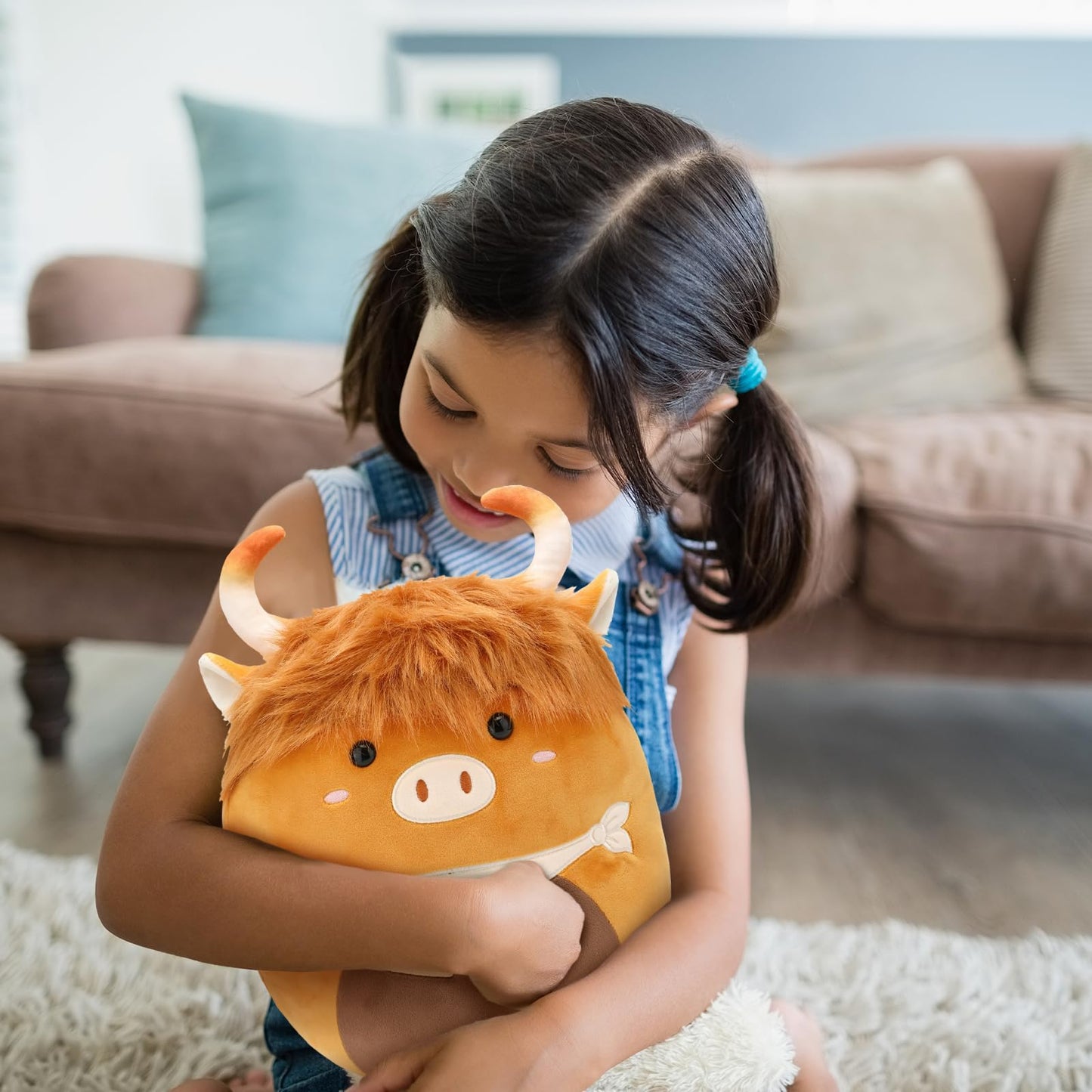 Yytoyshop Highland Cows Plush Pillow - Adorable Cow Stuffed Animal & Home Decor