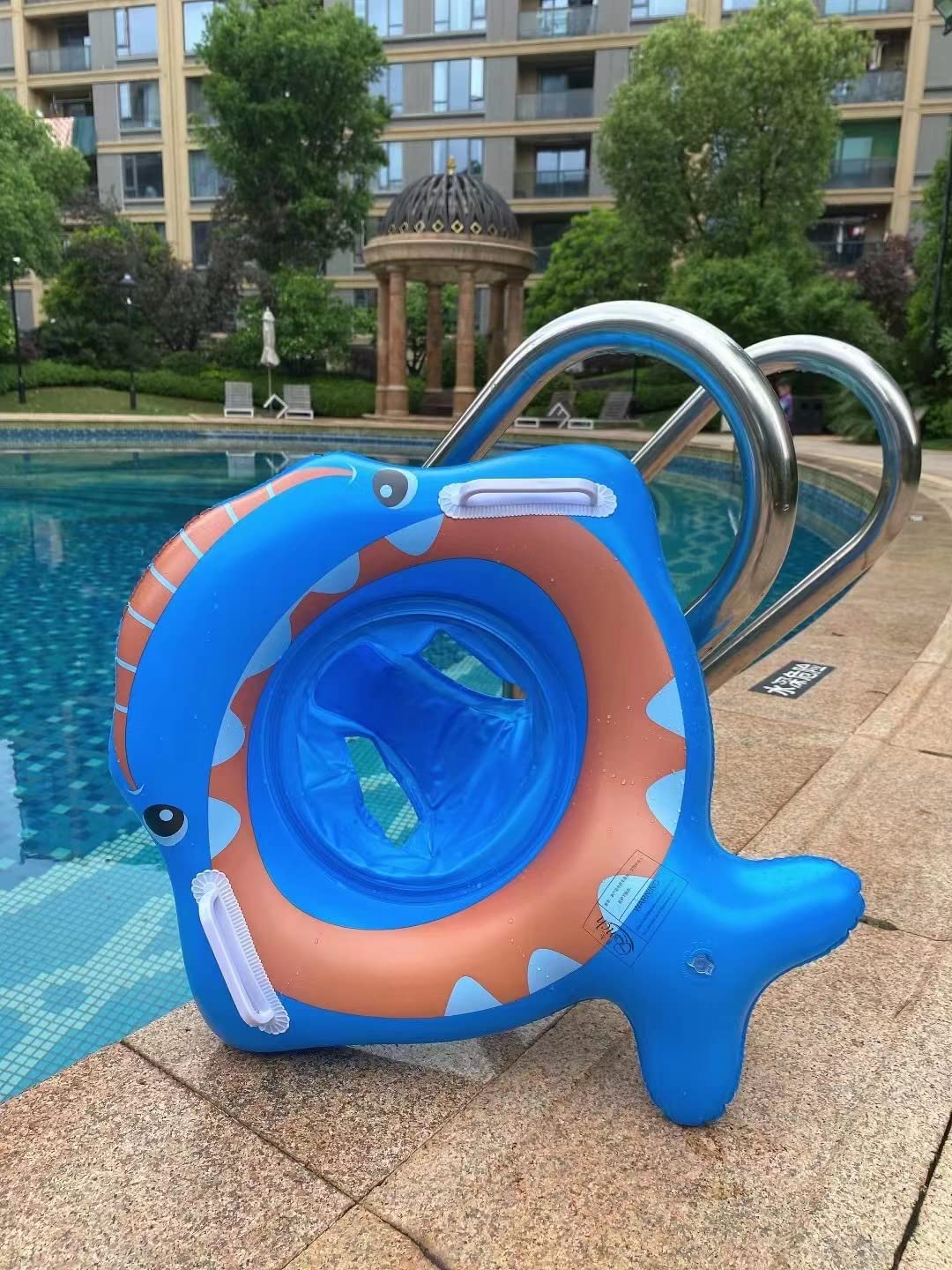 YUERFEILA Baby Shark Swim Ring with Seat – Toddler Pool Float