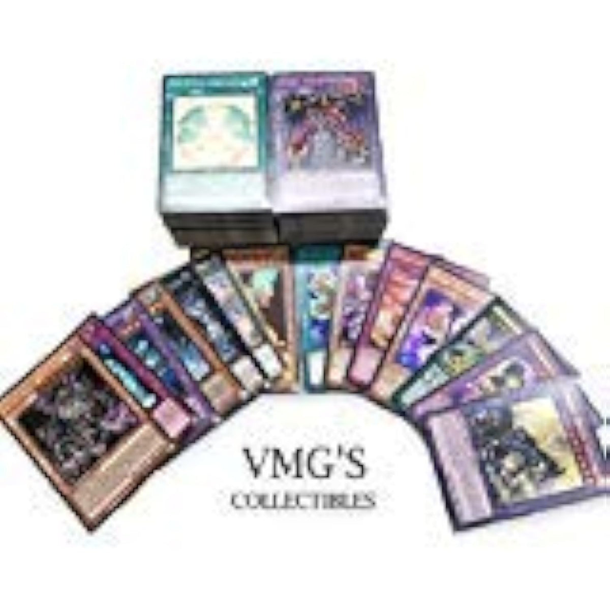 Yu-Gi-Oh! 200 Card Lot — 150 Commons, 50 Rares, Holos, No Duplicates, Near Mint