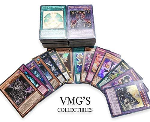 Yu-Gi-Oh! 200 Card Lot — 150 Commons, 50 Rares, Holos, No Duplicates, Near Mint