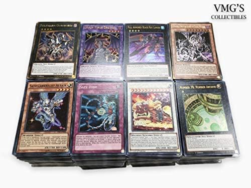 Yu-Gi-Oh! 200 Card Lot — 150 Commons, 50 Rares, Holos, No Duplicates, Near Mint