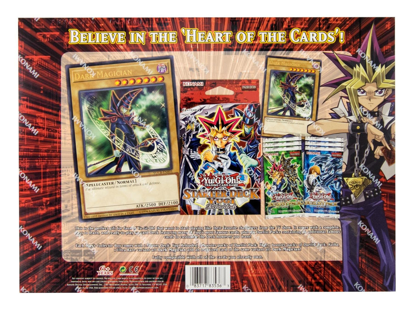 Yu-Gi-Oh! CCG: Yugi's Collector Box – Yugi Reloaded Starter Deck, 6 Booster Packs (Yugi & Kaiba), Ultra Rare Dark Magician Variant & Oversized Card