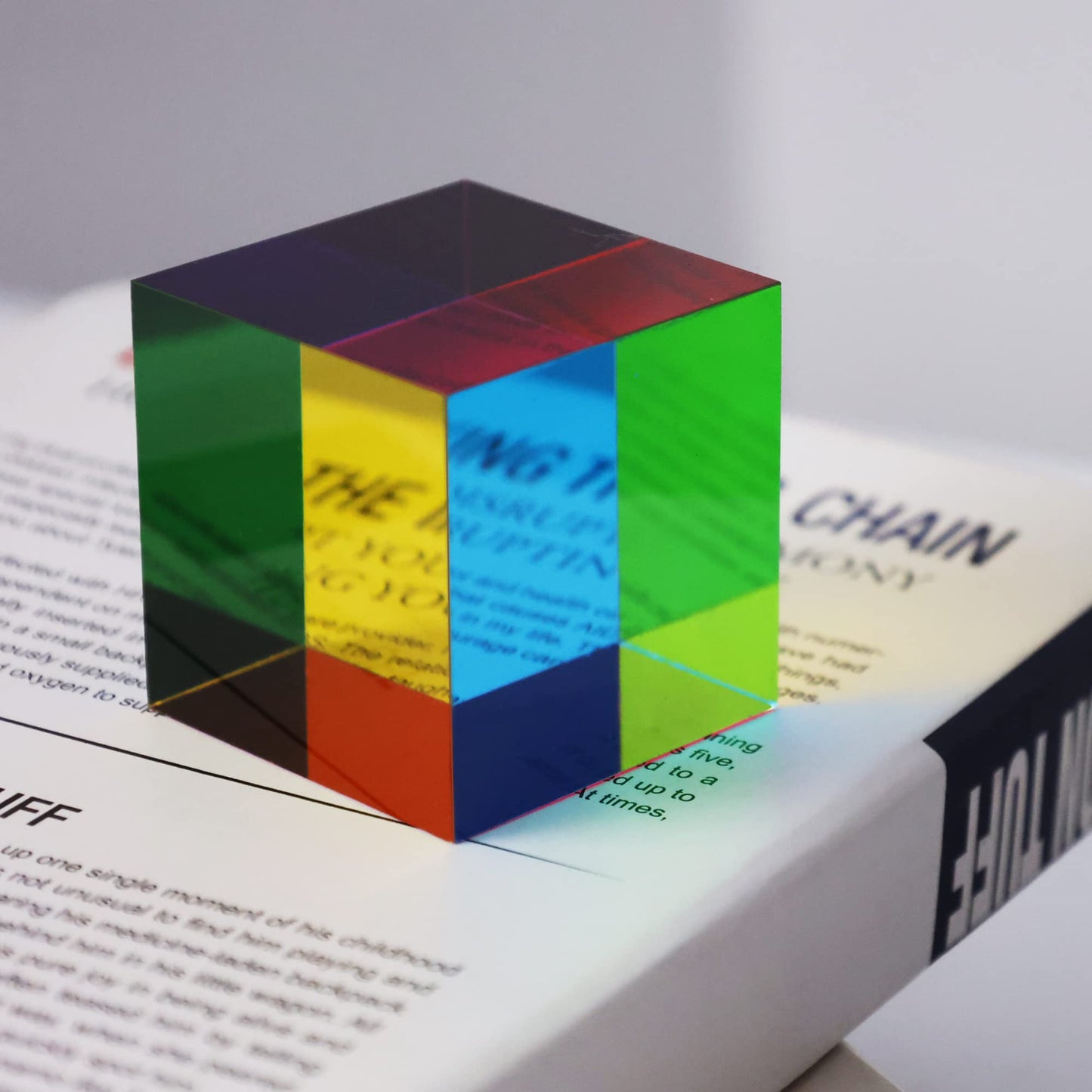 YuanDian CMY Cube – Color Mixing Acrylic Prism for Home & Education
