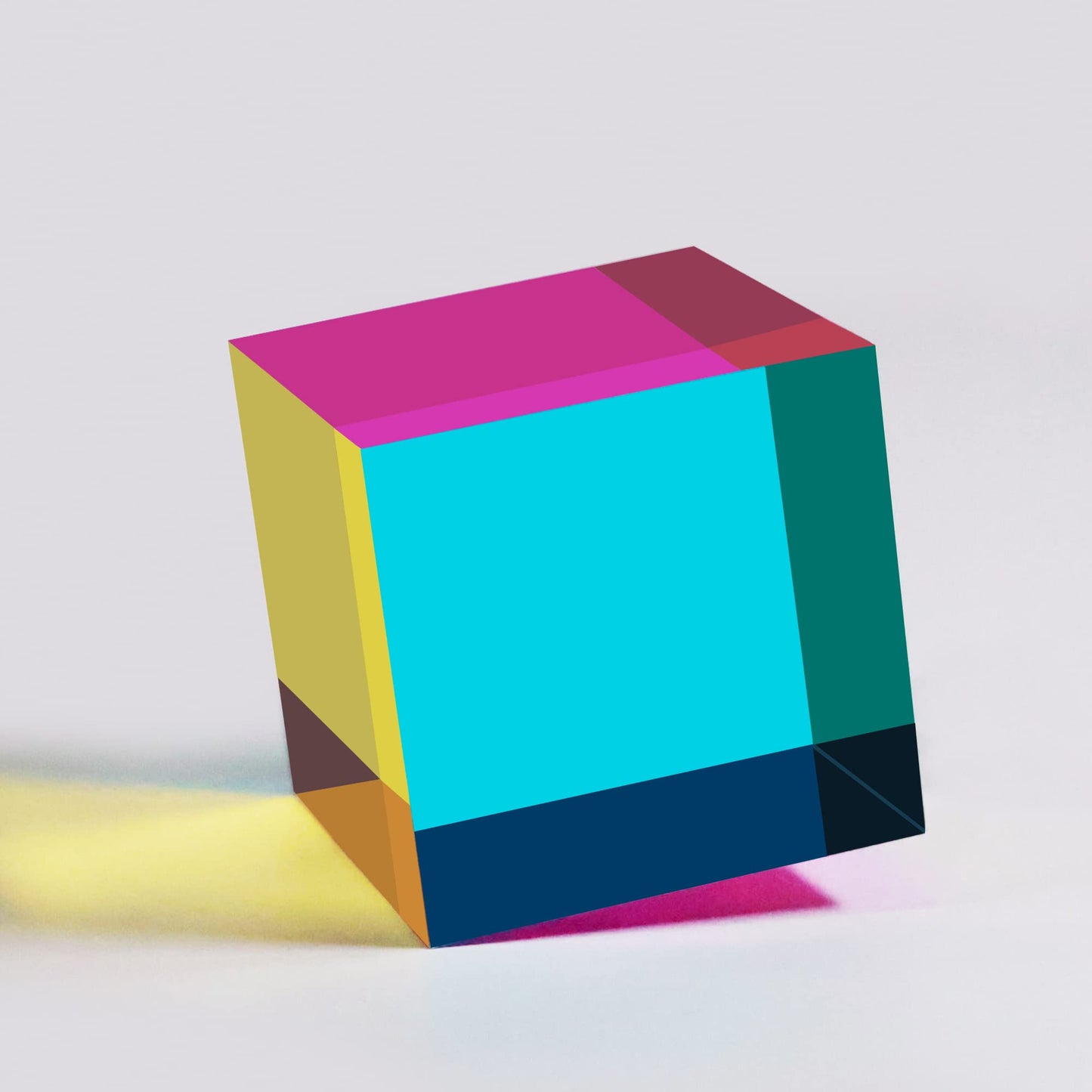 YuanDian CMY Cube – Color Mixing Acrylic Prism for Home & Education