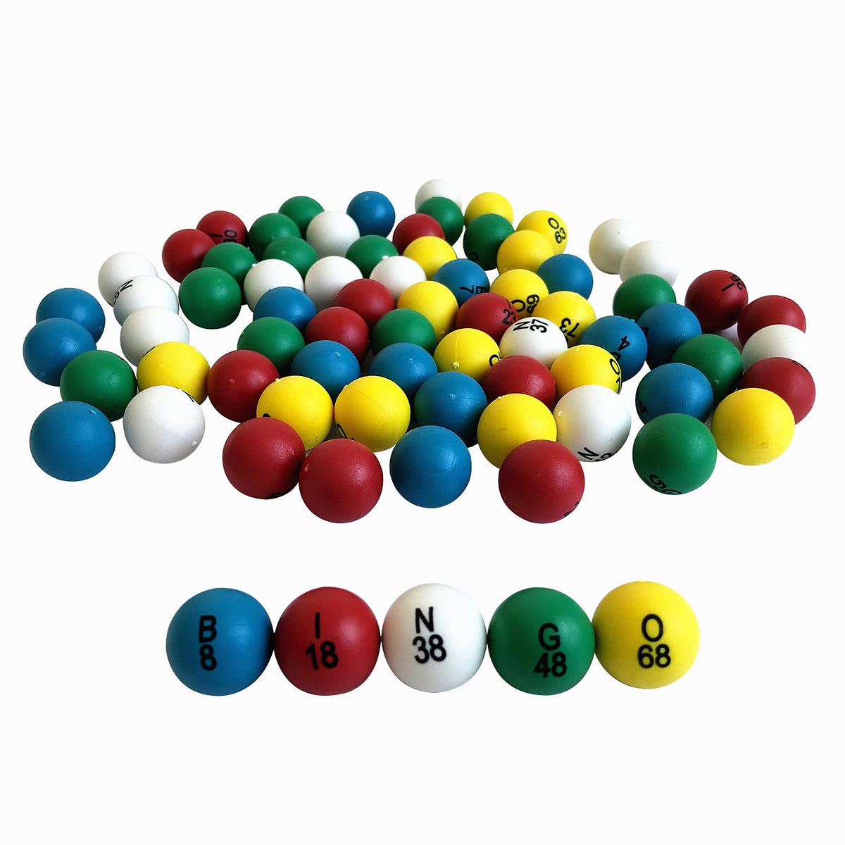 Yuanhe 0.8 Inch Bingo Balls – 75 Count for Jumbo Cages & Boards