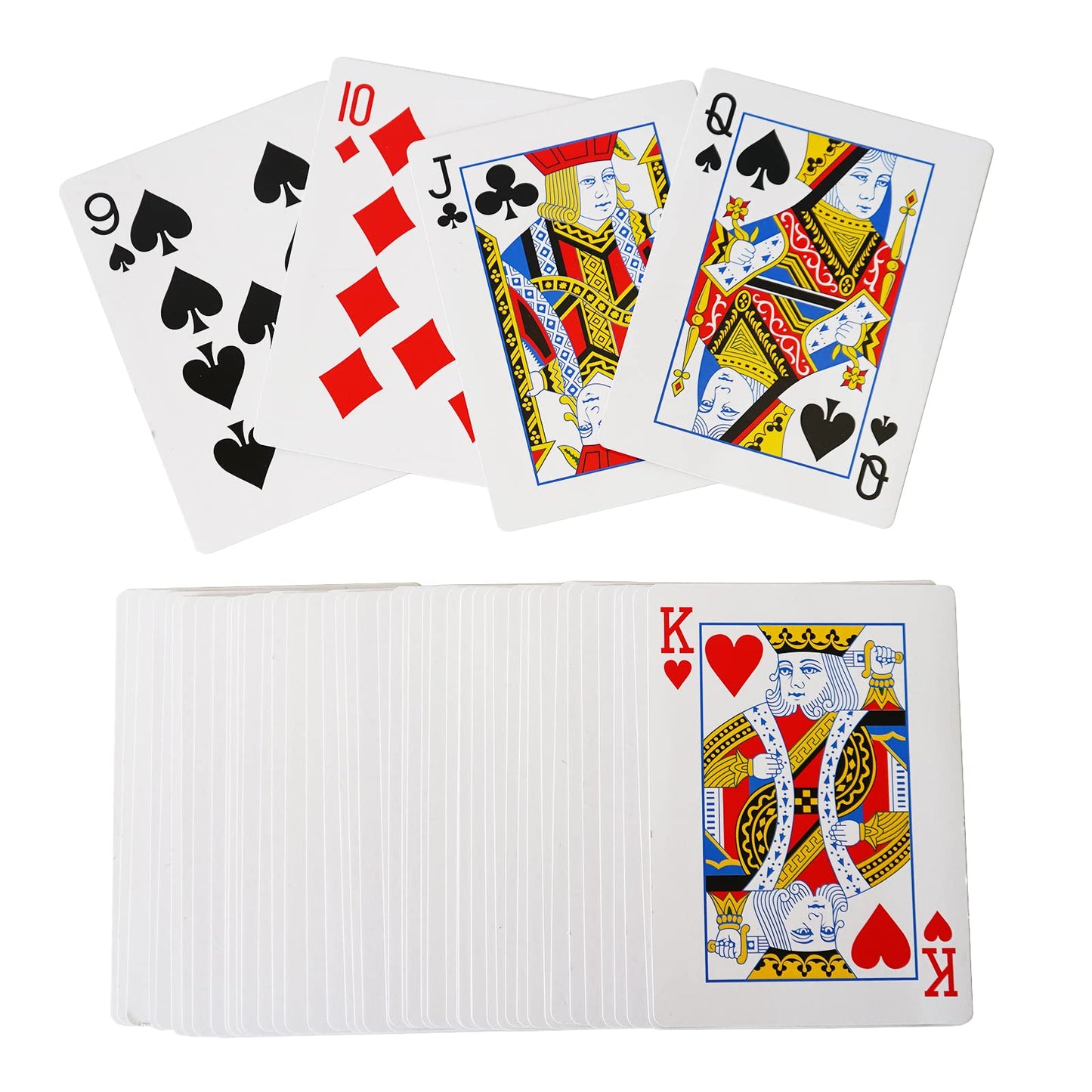 Yuanhe Jumbo Large Playing Cards – Giant 5x7 Inch Deck for Casino Parties