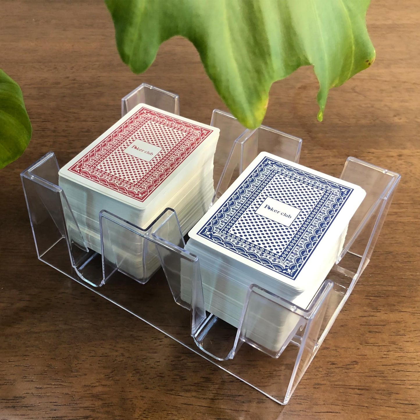 Yuanhe 6-Deck Clear Canasta Card Tray | Durable, Stackable Card Holder