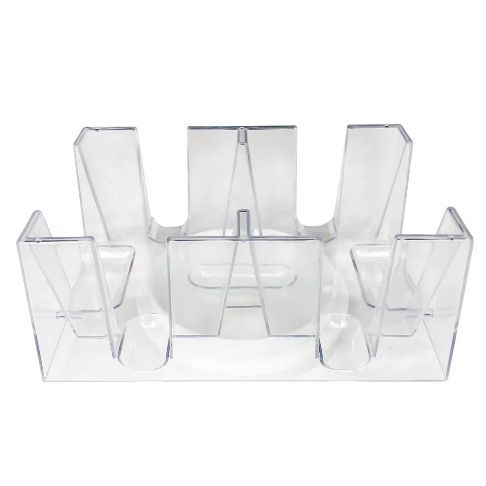 Yuanhe 6-Deck Revolving Canasta Card Tray – Clear Rotating Card Holder