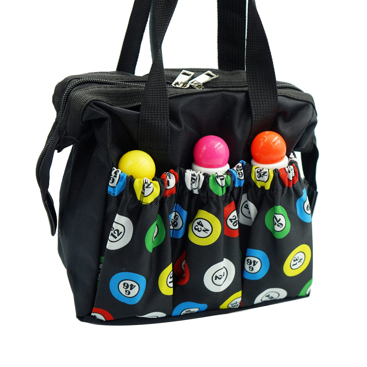 Yuanhe Bingo Dauber Bag with 6 Pockets – Black Waterproof Tote