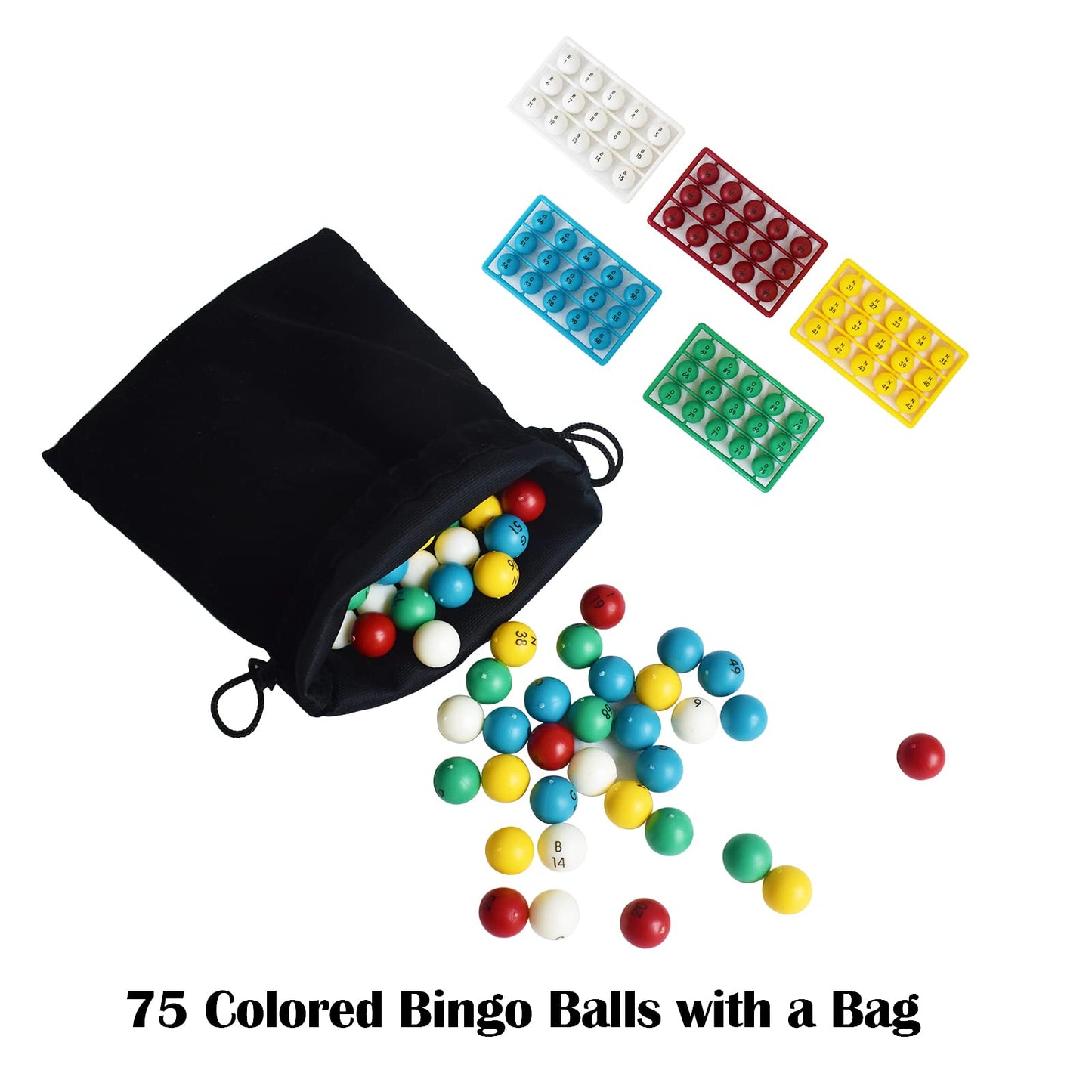 Yuanhe Deluxe Bingo Game Set – Metal Cage, 75 Balls, 50 Cards, 300 Chips + Master Board