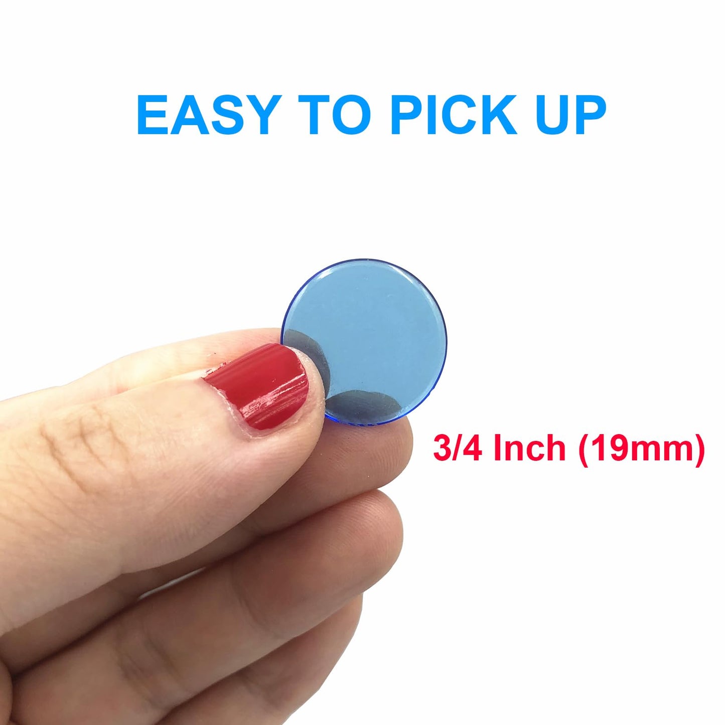 Yuanhe 500-Pack 3/4-Inch Transparent Bingo Chips – Mixed Colors for Games, Parties and Classrooms