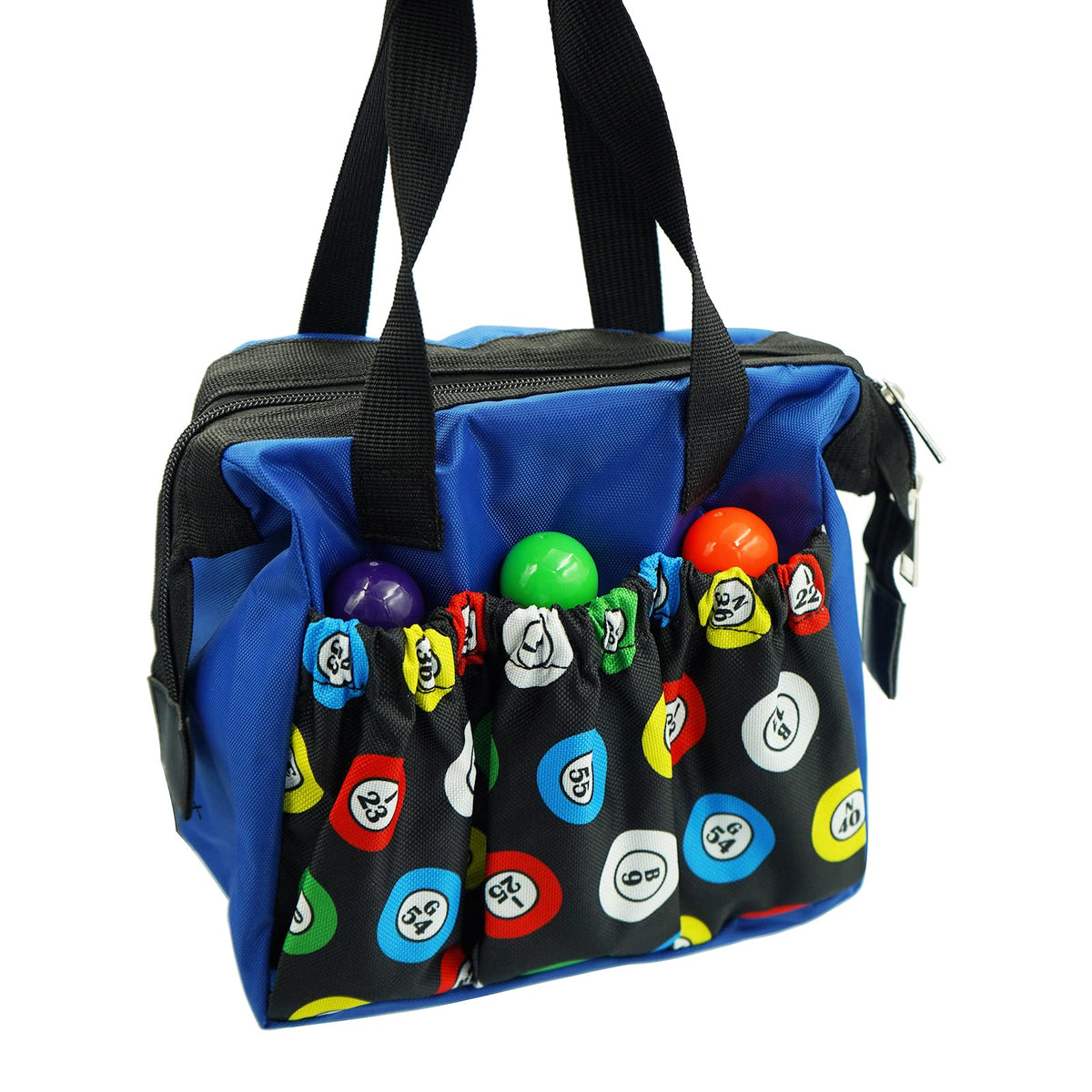 Yuanhe Bingo Dauber Bags with 6 Pockets – Blue Bingo Tote Bag