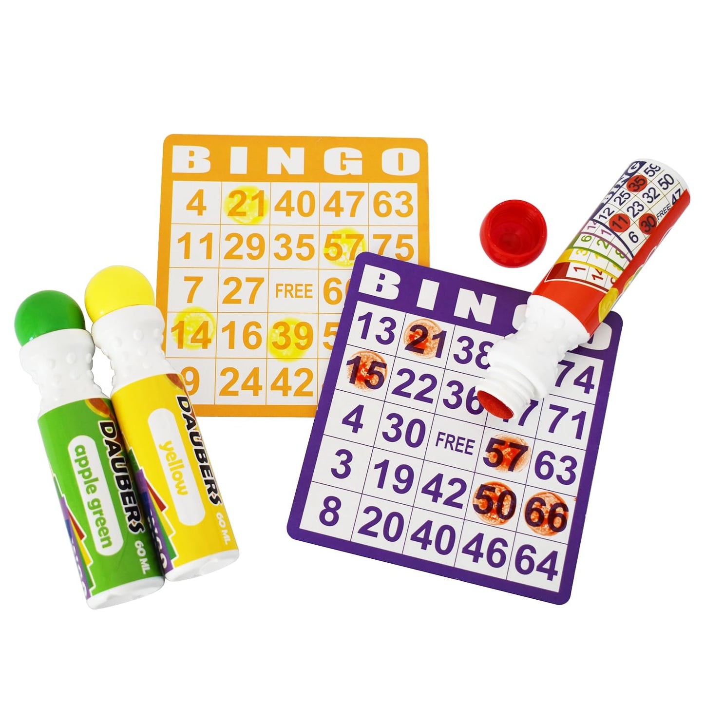 Yuanhe Bingo Daubers Dot Markers — 48-Color Mixed Set, Bulk Pack