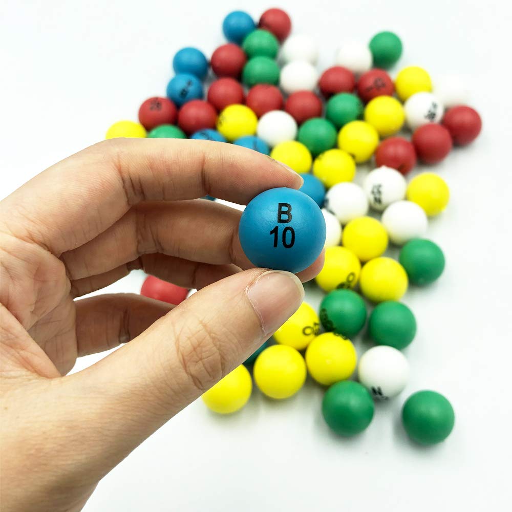 Yuanhe 0.8 Inch Bingo Balls – 75 Count for Jumbo Cages & Boards