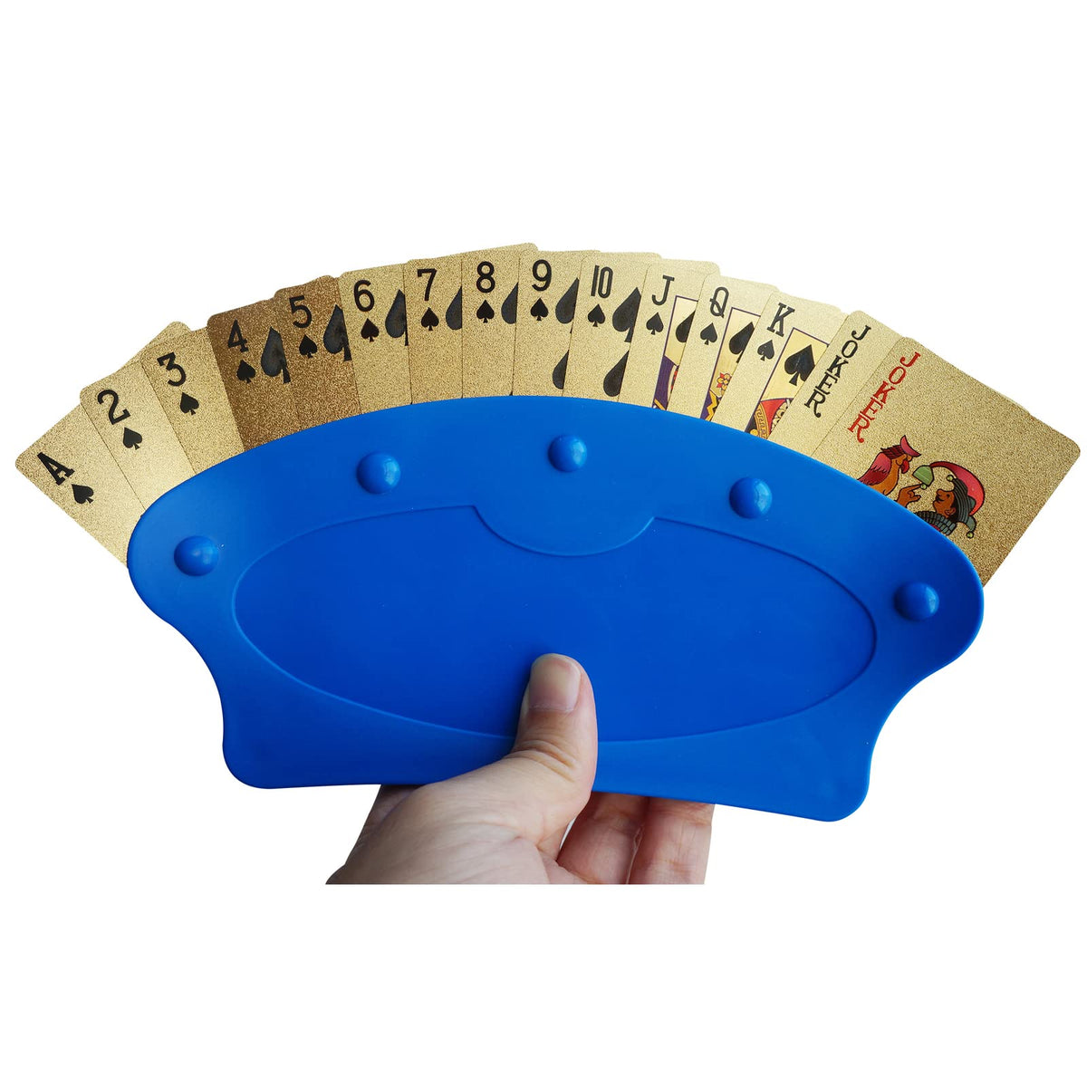 Yuanhe Card Holders for Playing Cards - 4-Pack for Adults, Kids & Seniors | Canasta & Poker