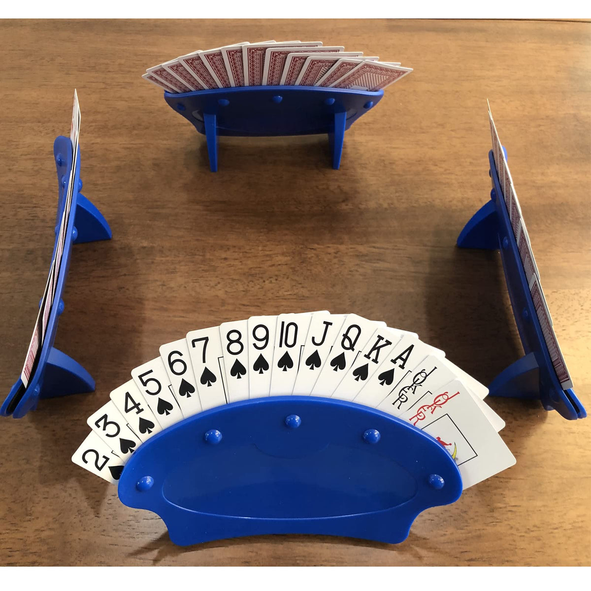 Yuanhe Card Holders for Playing Cards - 4-Pack for Adults, Kids & Seniors | Canasta & Poker