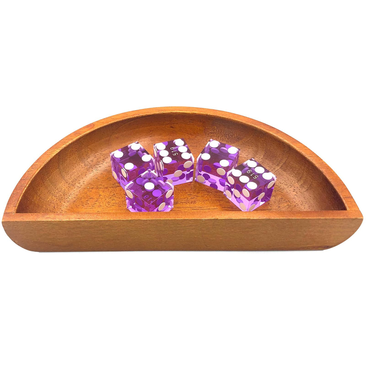 Yuanhe Craps Dice Boat Tray – Wood Casino Dice Bowl Holder for Home & Casino Tables