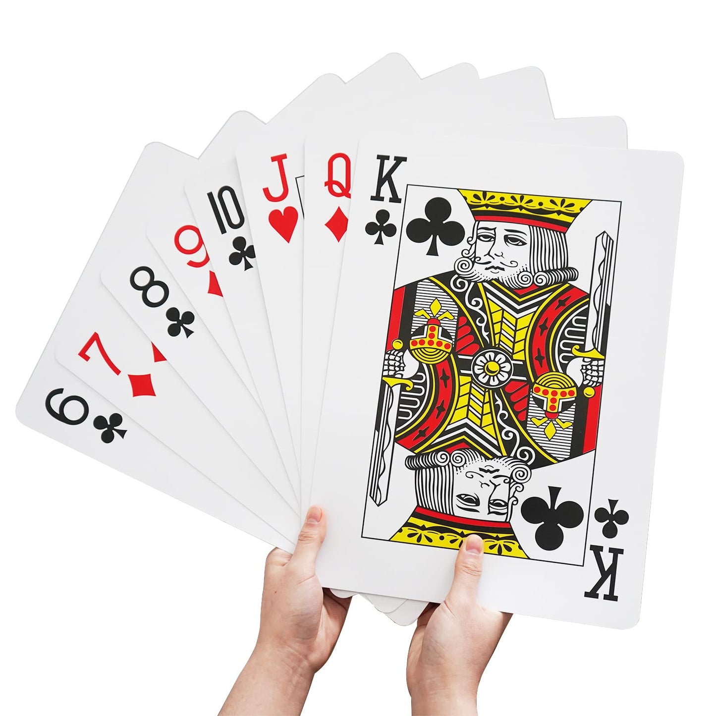 Yuanhe Jumbo Deck of Playing Cards – Giant 10.5 x 14.5 Inch Cards for Casino Parties