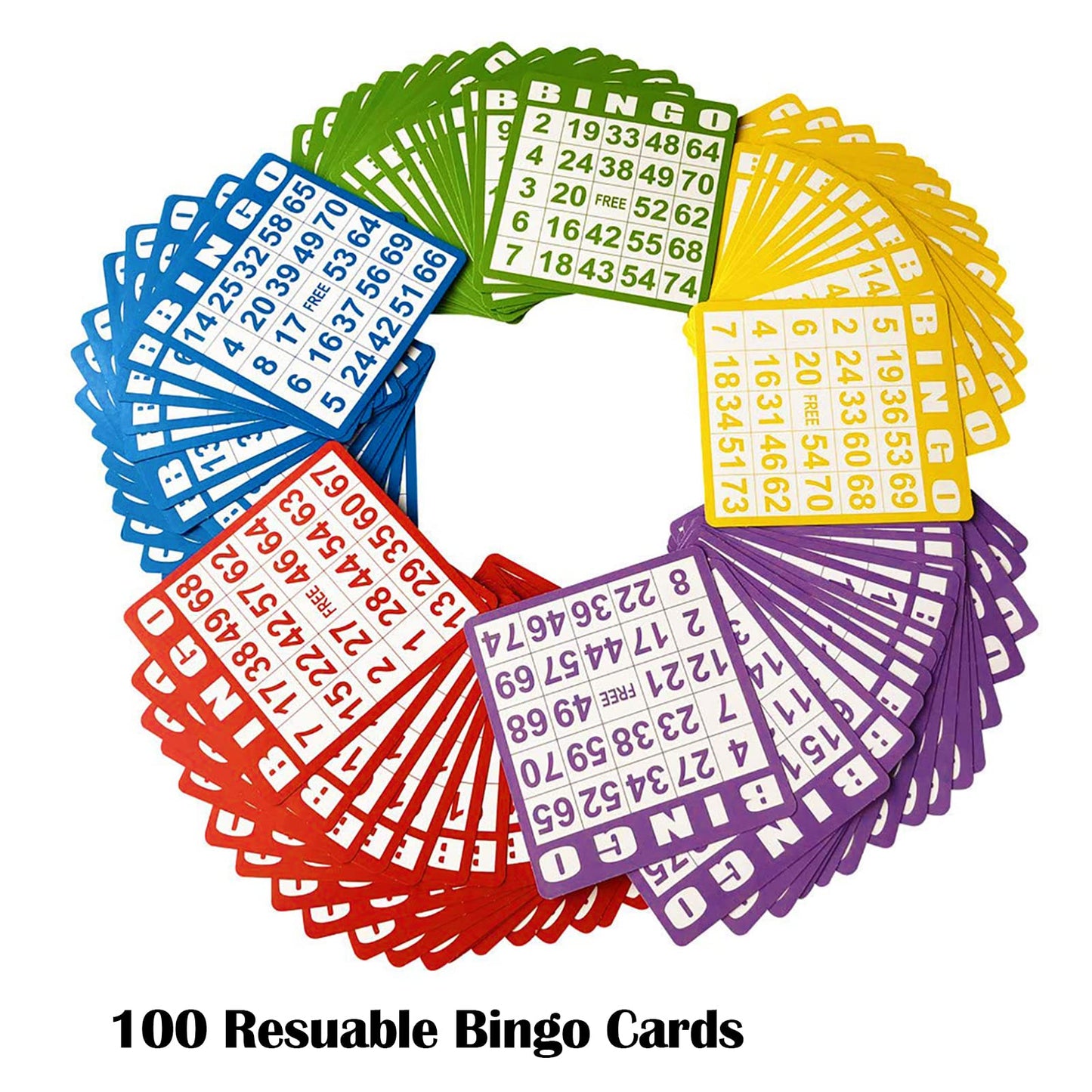 Yuanhe Complete Bingo Game Set — Deluxe 8-inch Cage, 1000 Chips, 100 Cards, 75 Balls