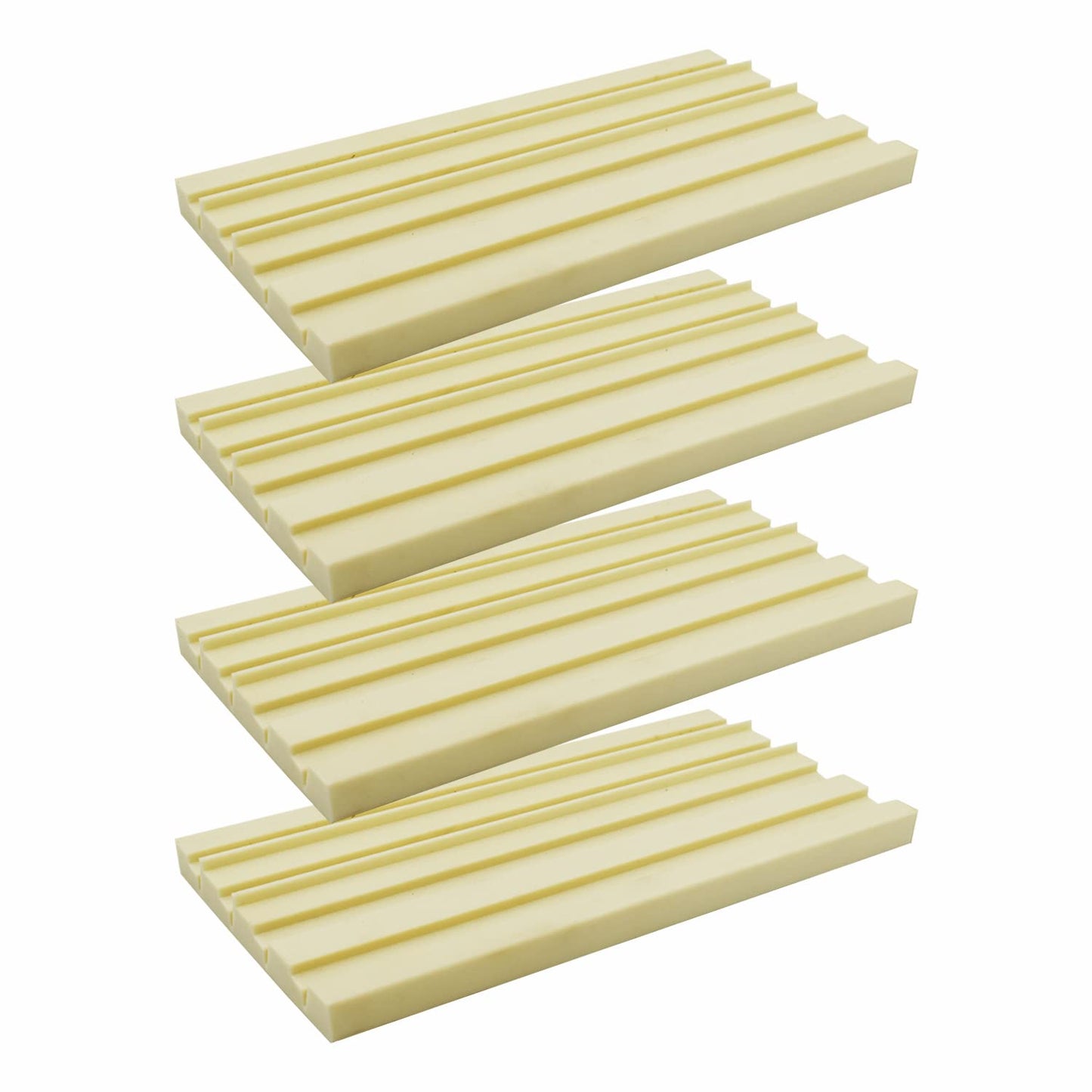 Yuanhe Domino Card Holders 4-Pack – Deep-Groove Racks for Dominoes & Cards, 11.81 x 4.92 x 0.98 in