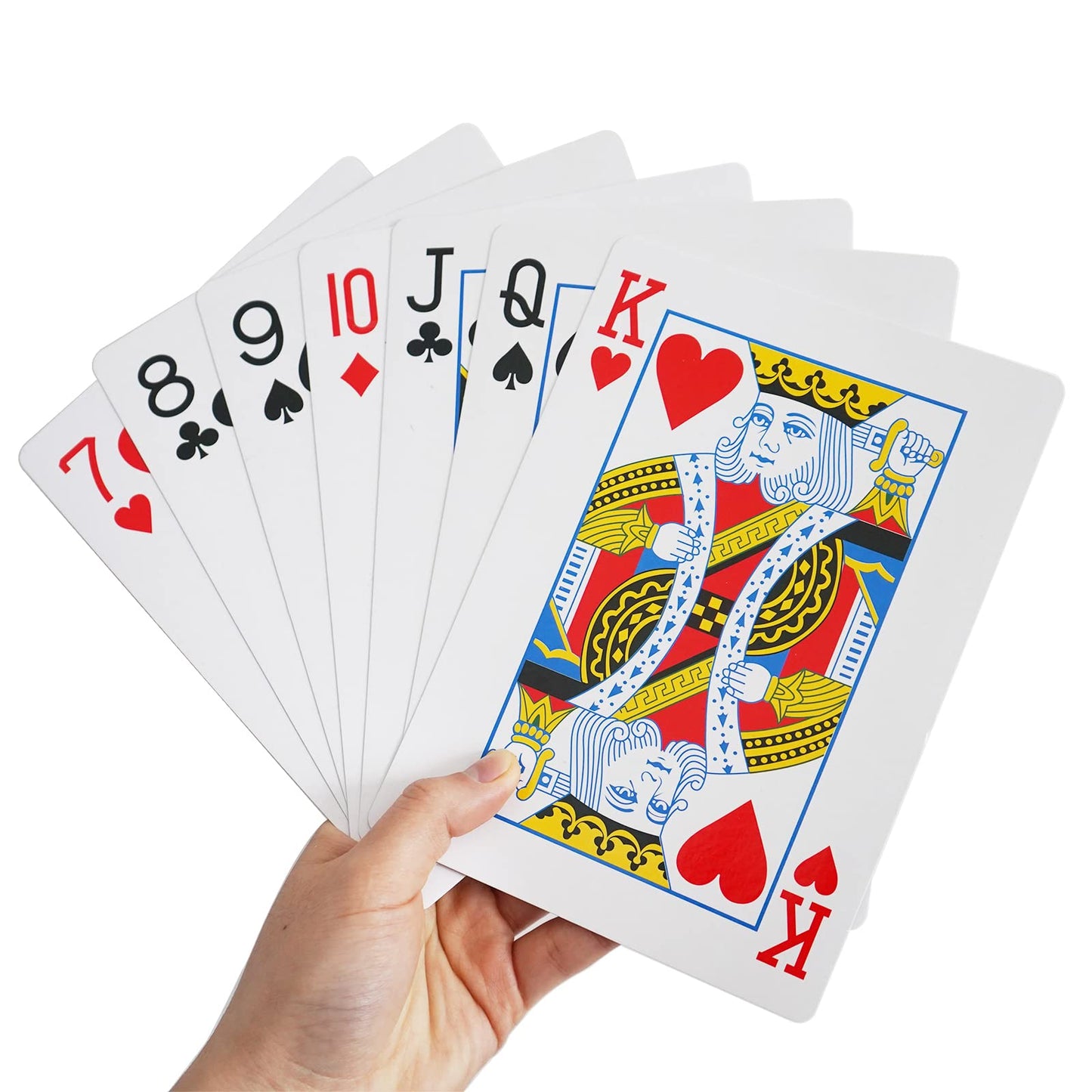Yuanhe Jumbo Large Playing Cards – Giant 5x7 Inch Deck for Casino Parties