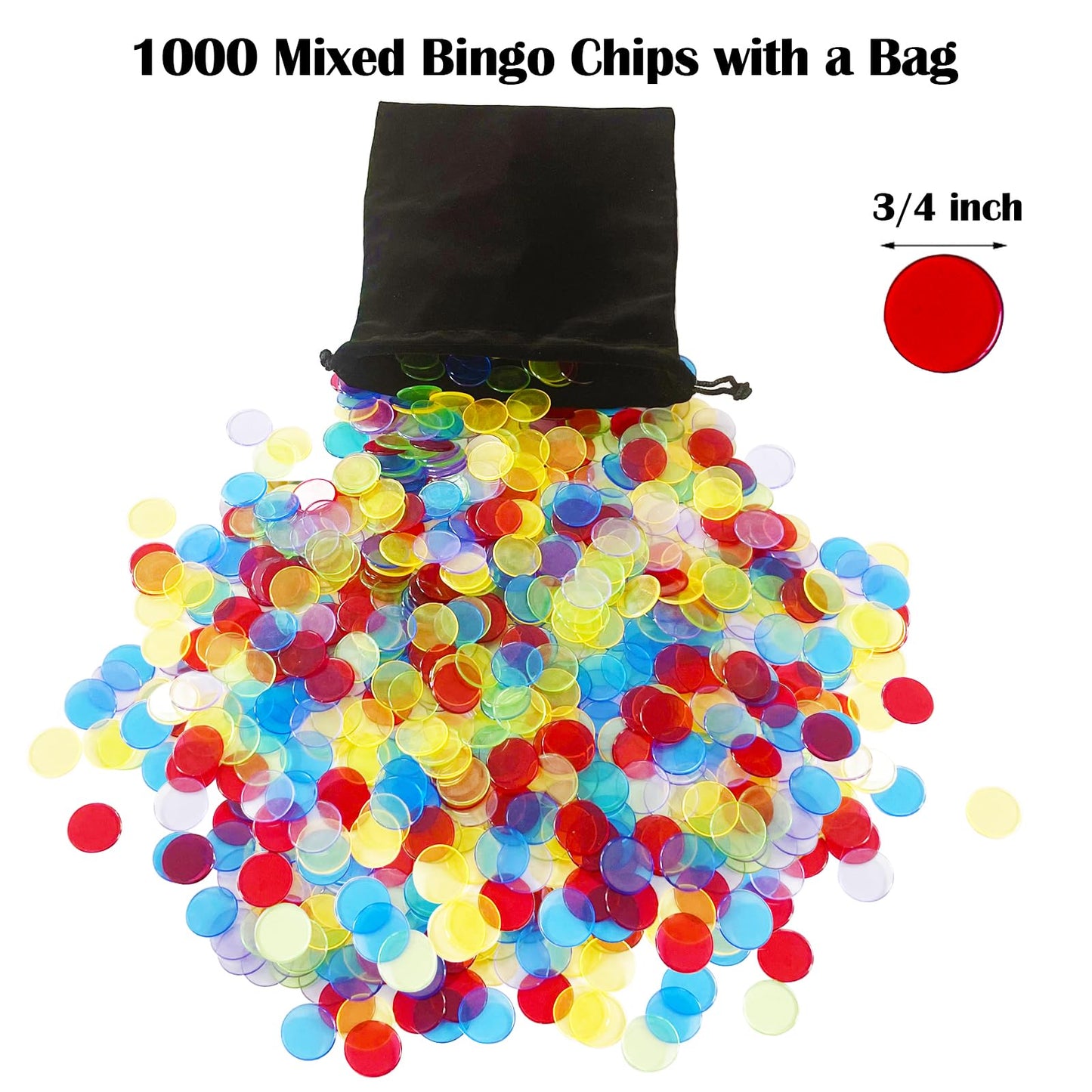 Yuanhe Deluxe Bingo Game Set – 8-inch Cage, 1000 Chips, 100 Cards, 75 Balls for Large Groups